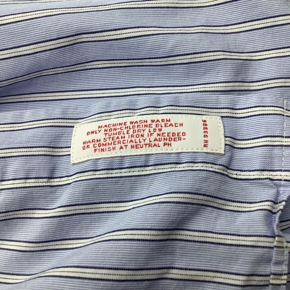 Brooks Brothers 346 Mens Long Sleeve Button Shirt Size‎ 18 - 4/5 - Picture 5 of 5